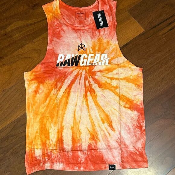 Raw Gear NWT men's orange/yellow tank in‎ medium RG331 - Picture 1 of 9
